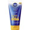 Beiersdorf NIVEA SUN Protezione e cura Invisible Finish SPF 50+, protezione solare impermeabile con acido ialuronico, protezione solare ad assorbimento rapido per un'umidità intensa senza residui bianchi (150