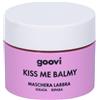 Goovi, Kiss Me Balmy, Maschera Labbra Idratazione Profonda con Burro di Karitè, Formula Leave-On con Ingredienti di Origine Naturale ad Azione Protettiva e Riparatrice, Effetto Glow, Aroma al Lampone