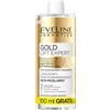 Eveline Cosmetics Gold Lift Expert Acqua Micellare 3-in-1 con Oro 24K, Acido Ialuronico e Olio di Argan - Formula Anti-Età per Pelle Matura, Rimuove Trucco Waterproof