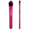 Royal & Langnickel MODA Royal & Langnickel EZGlam Duo Perfect Complexion - Set di 2 pennelli da trucco, formato da viaggio, include fondotinta e correttore, rosa