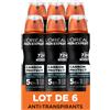 L'Oreal Paris L'Oréal Men Expert Carbon Protect - Deodorante spray 5 in 1-150 ml, confezione da 6