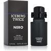 ICEBERG Twice NERO Man - Eau de Toilette 125 ml, Profumo da Uomo dalle Note Woody Oriental, Lussuoso Flacone in Vetro Nero, Fragranza Sport