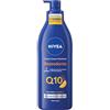 NIVEA Q10 Crema Corpo Nutriente Rassodante 400 ml, Crema rassodante corpo con Coenzima Q10 Puro e Vitamina C, Crema corpo idratante pelle secca 72h per una pelle più tonica ed elastica