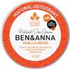 BEN & ANNA Deocreme Vanilla Orchid - Deodorante naturale per uomo e donna - Crema deodorante contro forte sudorazione - Vegano & Cosmetici naturali - Deodorante solido senza alluminio - Confezione da