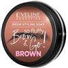 Eveline Cosmetics Brow & Go! Sapone per Sopracciglia - Formula Vegana con Estratto di Henné e Vitamina E - Disponibile in Tonalità Trasparente e Marrone