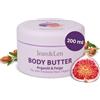 Jean & Len Butter per il corpo, olio di argan e fico, pH-hautideal, con profumo di fichi, burro per il corpo, senza parabeni e siliconi, 200 ml (l'imballaggio può variare)