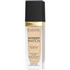 Eveline Cosmetics Wonder Match fondotinta adattivo, coprenza modulabile, finish satinato, formula oil-free con acido ialuronico, acqua termale ed estratto di açaí, 30 ml