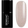 Semilac Smalto UV 963 Rose Stracciatella 7ml - Beige cremoso con foglie di rame rosa per bagliore caldo - Collezione Inner Glow
