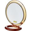 Jäneke Specchio Make-Up Da Tavolo Dorato E Tartaruga, Con Ingrandimento 3X, Diametro Cm 13