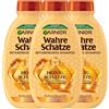 Garnier I veri tesori Balsamo lenitivo Latte d'avena delicato, svela e idrata, per capelli sensibili e cuoio capelluto, 3 x 200 ml