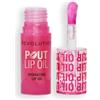 Revolution Beauty London Revolution, Pout Lip Oil - Olio Nutriente Labbra Teinté, Altissima Brillantezza e Finitura Non Appiccicosa, Vegano e Senza Crudeltà, Anguria Rosa, 4 ml