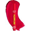 NYX Professional Makeup Fat Matte Smooth Color Lipstick , Rossetto Cremoso, Colore Intenso e Comfort Assoluto, Con Olio di Lampone e Polvere di Tapioca, Shade: Fuzzy Flame, 2 gr