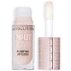 Revolution Beauty London Revolution Beauty, Pout Bomb Gloss Volumizzante per Labbra, Brillantezza Intensa per Labbra Piene e Voluminose con Acido Ialuronico e Peptidi, Vegano e Senza Crudeltà, Nude Latte Trasparente