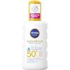 Beiersdorf NIVEA SUN Babies & Kids - Spray solare sensibile SPF 50+, extra impermeabile, protezione solare per bambini, protezione solare senza profumo anche per pelle incline all'eczema (200 ml)