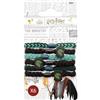 Harry Potter - Set 6 elastici per capelli Serpeverde - acconciature facili quotidiane - colori e stemma Serpeverde - routine per bambini e adulti - accessori ufficiali Hogwarts