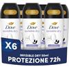 Dove, Deodorante Roll On Advanced Care Invisible Dry, Deodorante Antitraspirante, Formula Anti Macchia Con Tripla Azione Idratante, Protezione Fino a 48 Ore, Deodorante Uomo e Donna, 6 Pezzi da 50 ml