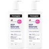 Neutrogena Formula norvegese Deep Moisture Sensitive Lozione per il corpo (400 ml) per pelli secche e sensibili con 10% glicerina + tecnologia Pro-Ceramide (Confezione da 2)