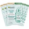 Garnier Maschera viso per tutti i tipi di pelle, rinfrescante e idratante, con acido ialuronico e aloe vera, Hydra Bomb, 5 x 28 g