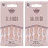 EYLURE Elegant Touch Perfect - Unghie finte colorate, collezione Nude 24 unghie corte con colla, 24 pezzi (confezione da 2