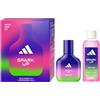 Adidas, Confezione Regalo Donna Vibes Spark Up Eau de Parfum 30 ml + Gel Doccia 100 ml