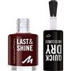 MANHATTAN Last & Shine, smalto per unghie ad asciugatura rapida, vegano e senza esperimenti sugli animali, a lunga durata, finitura ultra brillante, 8 ml, colore 740 Danger Attract