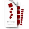 ohora Strisce per pedicure in gel semi-indurito 34pezzi (pedicure base P n. 4)-Include 16 strisce in tinta unita, 14 fasce per accenti, 2 tamponi di preparazione, lima per unghie e bastoncino di legno