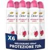 Dove Deodorante Spray Advanced Care Go Fresh Melograno, con Formula Idratante e Delicata sulla Pelle, Senza Alcol, Pelle Asciutta Fino a 72 Ore, Deodorante Uomo e Donna, 6 Pezzi da 150ml