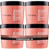Vitalcare | Keratin - Maschera Capelli Rinforzante, per Capelli Fragili e Stressati, con Cheratina e Arginina, per Capelli più Forti e Morbidi, 4 x 500 ml
