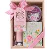 Accentra - Set da bagno da donna I DREAM OF FLOWERS in bella confezione regalo - Set di 3 pezzi con crema per le mani, burro per il corpo e sali da bagno - Set regalo per San Valentino e festa della
