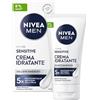 NIVEA MEN Sensitive Crema Idratante Viso Uomo 75 ml, Crema viso uomo idratante 24h e anti-irritazioni, Con Camomilla e Vitamina E, Skincare per pelli sensibili, Senza alcool e profumo