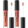 deBBY, kissME LIPGLOSS VOLUME EFFECT, Gloss Labbra con Acido Ialuronico Idratante, Effetto Volumizzante Naturale, Finish Extra Luminoso senza Appiccicare, Colore 04 Light Brown (Confezione da 2)