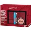 Rimmel London Cofanetto Regalo Live Your London Look, Pochette con Mascara Scandal'Eyes Volume on Demand Waterproof, Matita Occhi Scandal'Eyes Kohl Black Waterproof e Fard Maxi Blush, Idea Regalo