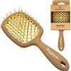 Regincós - Spazzola tascabile - Flessibile - Setola naturale - Antitironi - Districa - Capelli asciutti e bagnati - Piccolo - Marrone