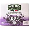 MAITRE SAVON DE MARSEILLE Maître Savon de Marseille - Sapone di Provenza Lavanda - Extra Delicato - 2x100g - 99% Ingredienti Naturali - Mani & Corpo