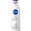 NIVEA Lozione per il corpo con aloe e cura, crema per il corpo con siero di cura profonda per 72 ore, lozione per il corpo con acido ialuronico puro e aloe vera di origine naturale (400 ml)