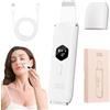 CARER SPARK Pulizia Viso Ultrasuoni,Peeling Ultrasonico Facial Skin Scrubber 4 Modalità Regolabili USB Ricaricabile Schermo LED Pulizia Profonda Rimozione Comedoni Esfoliazione Delicata