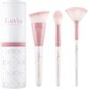 Luvia Cosmetics Set di pennelli per il trucco Luvia, Highlight & Contour Set, Set di pennelli per il viso, 3 pennelli cosmetici vegani, Pennelli per il make-up per sfumare, modellare e contornare