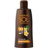 Bottega Verde - Latte Solare SOL Tropical SPF 10, 200 ml, con Monoï, Estratto di Vaniglia e Olio di Argan, Protegge e Dona un'Abbronzatura Dorata, Texture Vellutata, Profumo Fiorito Tropicale