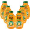 Garnier Shampoo per bambini, shampoo delicato 2 in 1, per capelli sensibili e facile pettinabilità, con albicocca e fiori di cotone, 6 x 250 ml