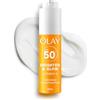Olay Vitamin C Brighten & Glow 3in1 Fluido Idratante SPF50+. Crema Idratante e Primer con Niacinamide. Fornisce Idratazione, Luminosità, Protezione UV e Aiuta a Correggere le Macchie Scure 50ml