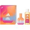Adidas, Confezione Regalo Donna Vibes Get Comfy Eau de Parfum 30 ml + Gel Doccia 100 ml