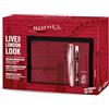 Rimmel London Cofanetto Regalo Live Your London Look, Pochette con Mascara Wonder'Luxe Volume, Matita Occhi Scandal'Eyes Kohl Black Waterproof e Rossetto Liquido Thrill Seeker Lip Latex