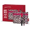 Rimmel London, Cofanetto Regalo Donna Rimmel Goes Wild, Pochette Leopardata con Rossetto Liquido Provocalips 500 Kiss the Town Red + Matita Labbra Lasting Finish 880 Wine