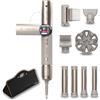 Cecotec Spazzola ad Aria Multistyler AirGlisse 8in1 Flex Champagne. 1400W, 110000rpm, Display Digitale, Ceramica e Keratina, Tecnologia Coanda, Look da Salone