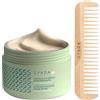 GYADA COSMETICS, Impacco Capelli Rinforzante con Spirulina, Nutriente, Anticaduta, Contrasta Le Doppie Punte, 250 ml + Pettine in Legno di Faggio, Ideale per Districare Tutti i Tipi di Capelli