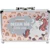 Lip Smacker Beauty Train Case, Set di Trucco per Bambine, 22 Lucidalabbra, 9 Ombretti Cremosi Facili da Applicare, 2 Smalti per Unghie, 4 Polveri Luminose e Clip per Capelli