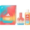 Adidas, Confezione Regalo Donna Vibes Happy Feels Eau de Parfum 30 ml + Gel Doccia 100 ml