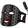 BEPER P302VIS100 Maschera Viso LED 7 Colori, Face mask con 288 LED, Terapia Luce Anti-Age, Ricaricabile USB-C con Telecomando, per Tutti i Tipi di Pelle
