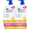 Head & Shoulders Shampoo Antiforfora Citrus Fresh, Per Capelli Grassi, Fino Al 100% Protezione Dalla Forfora Per Cute E Capelli, Dermatologicamente Testato, Formato Maxi Convenienza 2x1000ML