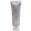 Eulenspiegel - Gel glitterato 18 ml, glitter per il corpo, argento
